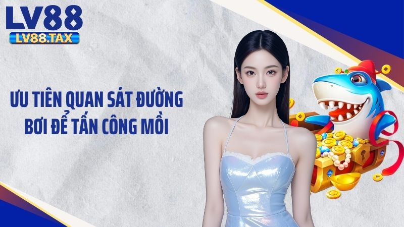 Ưu tiên quan sát đường bơi để tấn công mồi